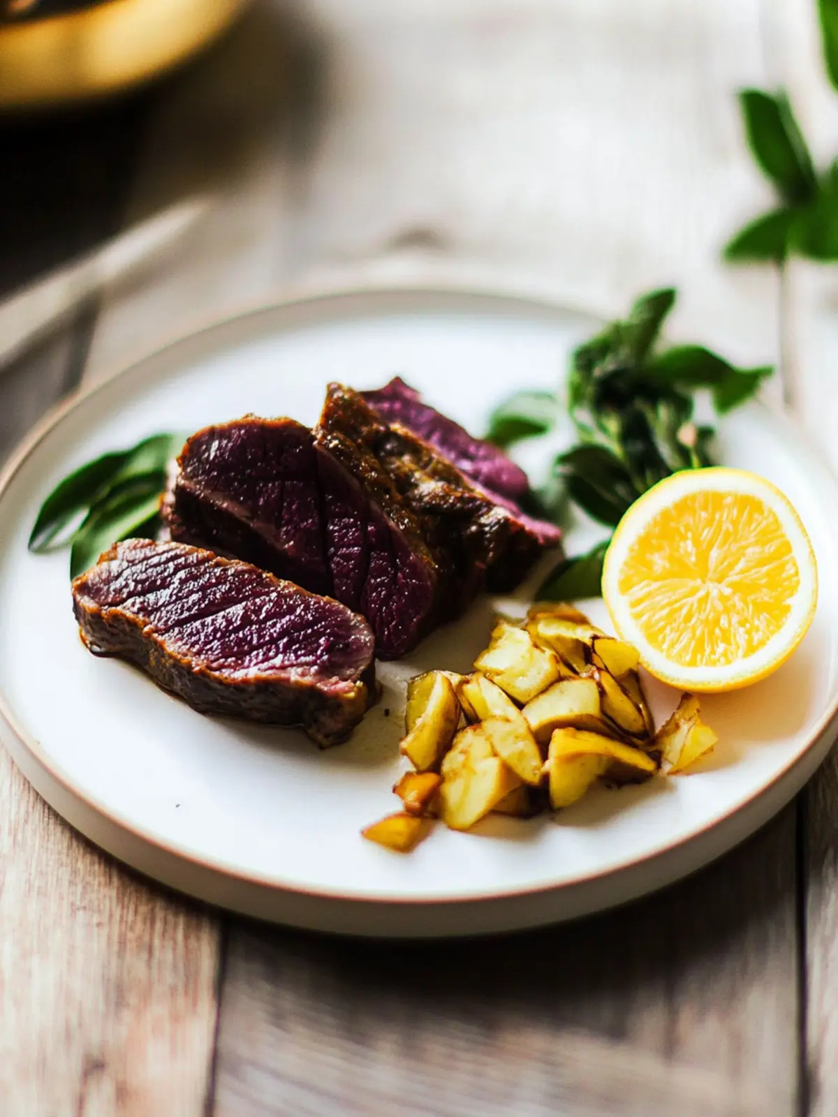 Stressfreie Zubereitung von Gänsebrust mit Rotkohl 4 Stress-free preparation of duck breast - with red cabbage and baked bread dumplings