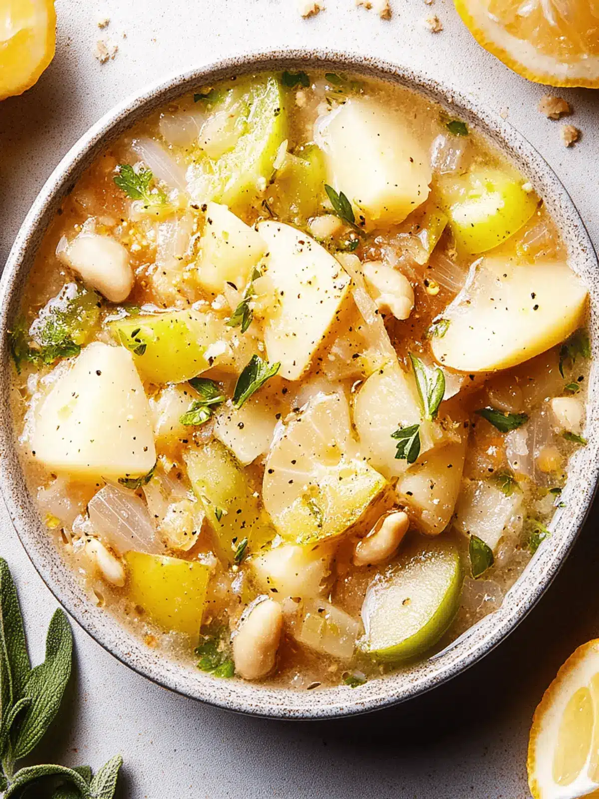 Zitronige weiße Bohnen- und Kartoffelsuppe einfach machen 5 Zitronige weiße Bohnen- und Kartoffelsuppe