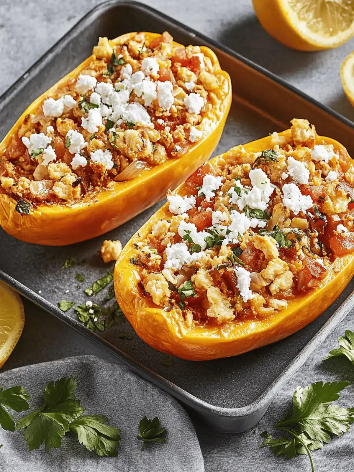 Gefüllter Butternut-Kürbis mit herzhaftem Rindfleisch 4 Gefüllter Butternut-Kürbis