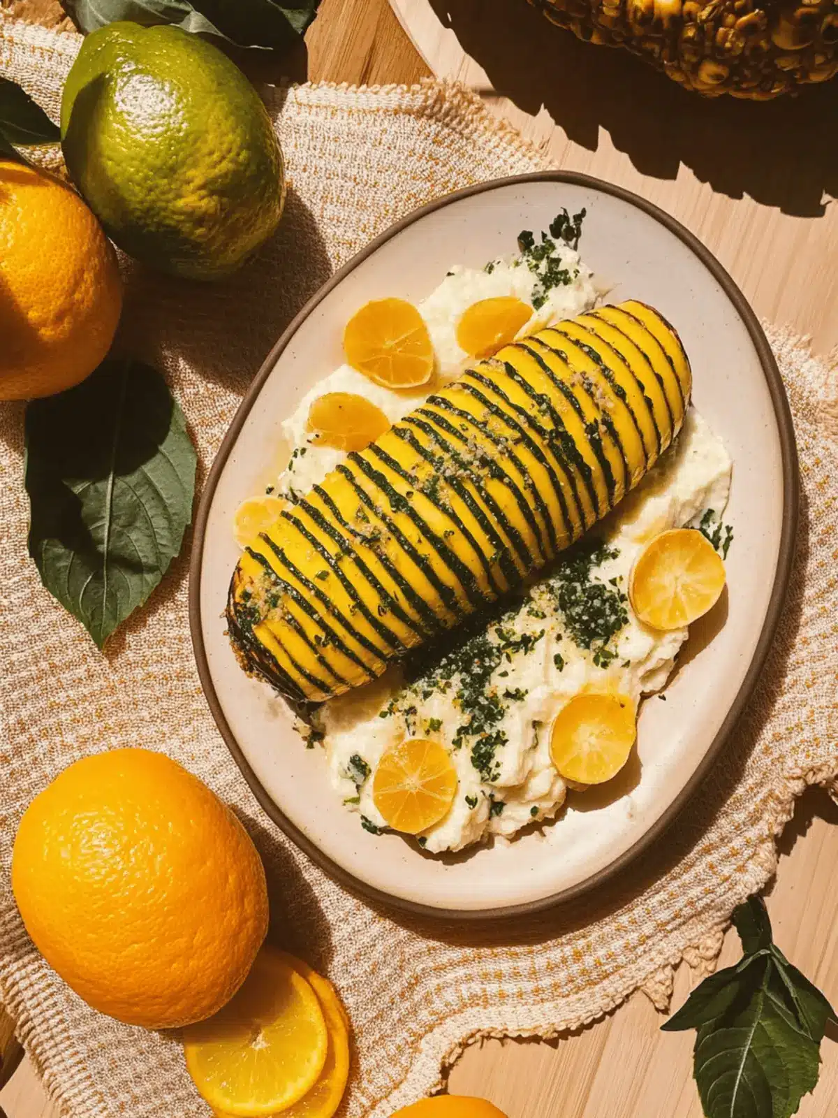 Butternut Kürbis mit Feta Dip aus dem Backofen genießen 4 Butternut Kürbis mit Feta Dip aus dem Backofen