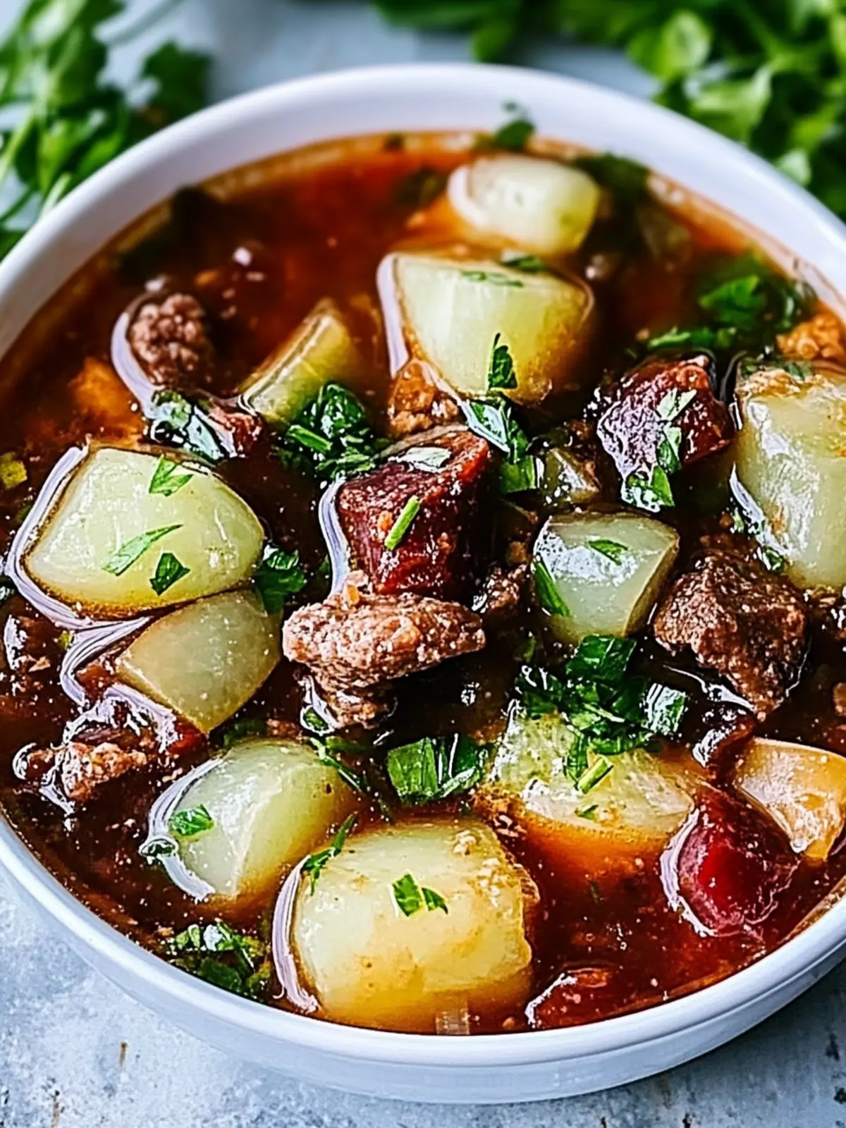 Rindfleischeintopf mit Pastinaken und Steckrüben 3 Rindfleischeintopf mit Pastinaken, Steckrüben und Topinambur