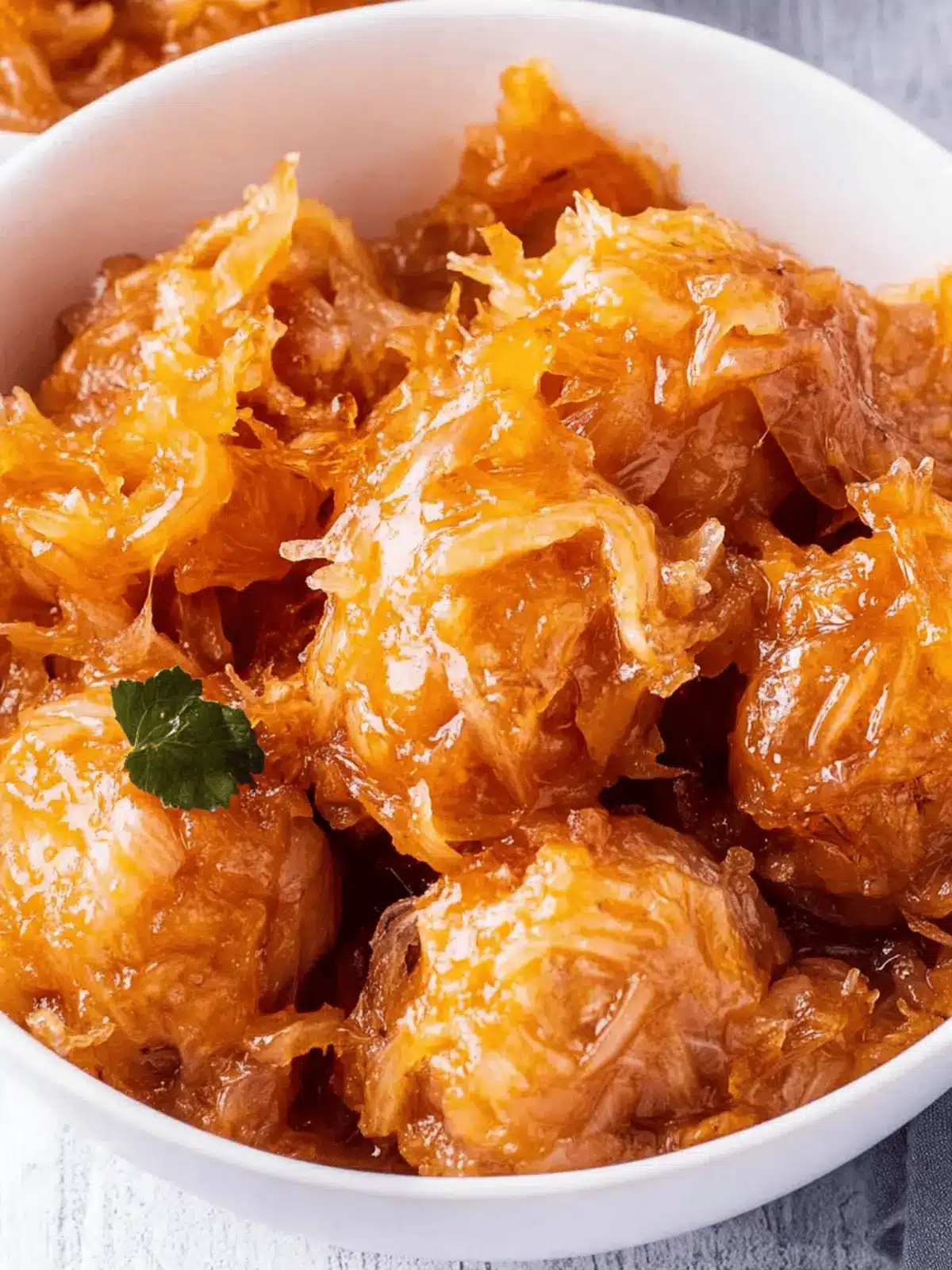 Miniknödel-Pfanne mit Sauerkraut und veganen Bratwürstchen