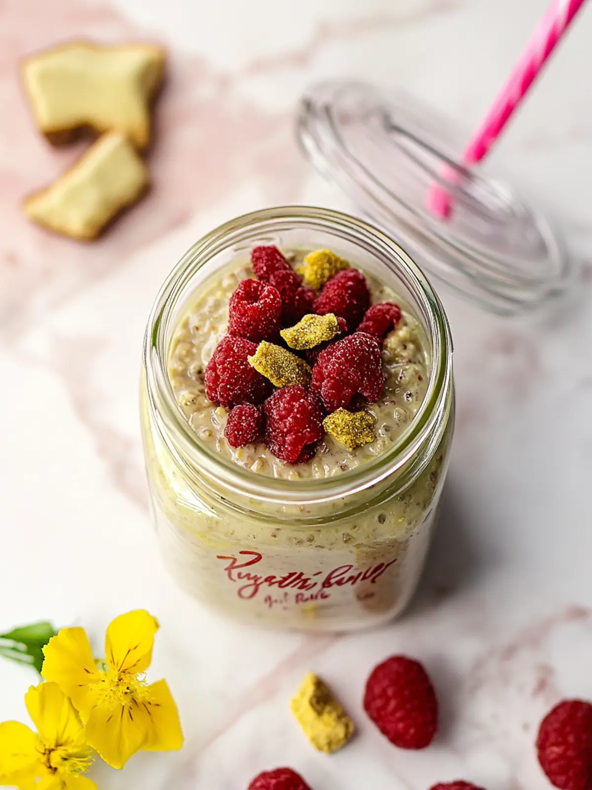 Pistazien Übernacht Haferflocken mit cremigem Genuss 3 Pistazien Übernacht Haferflocken mit cremigem Genuss