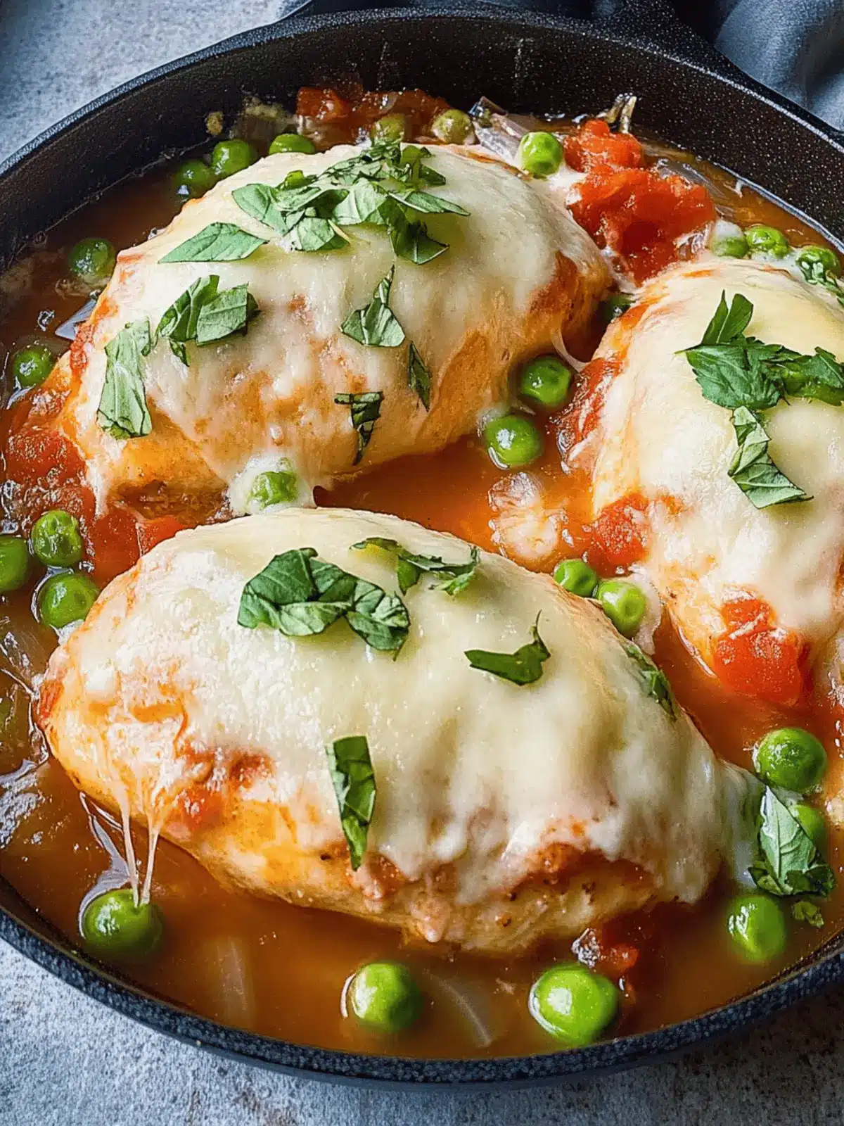 Saftiges Mozzarella-Hähnchen in Tomatensauce 5 Juicy Mozzarella Chicken with Tomato Sauce