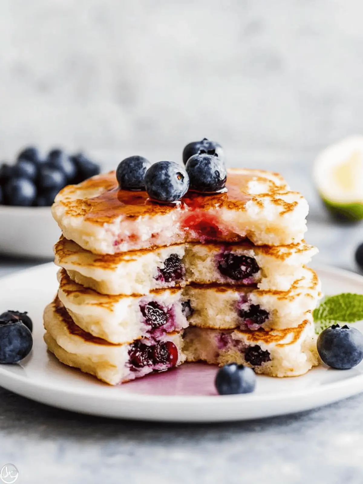 Heidelbeer Buttermilch Pfannkuchen für ein perfektes Frühstück 4 Heidelbeer Buttermilch Pfannkuchen