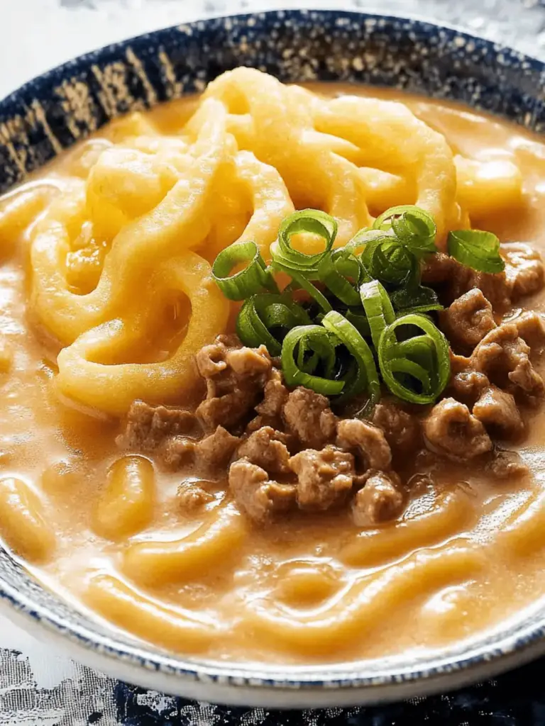Cremige Hähnchen-Curry-Udon
