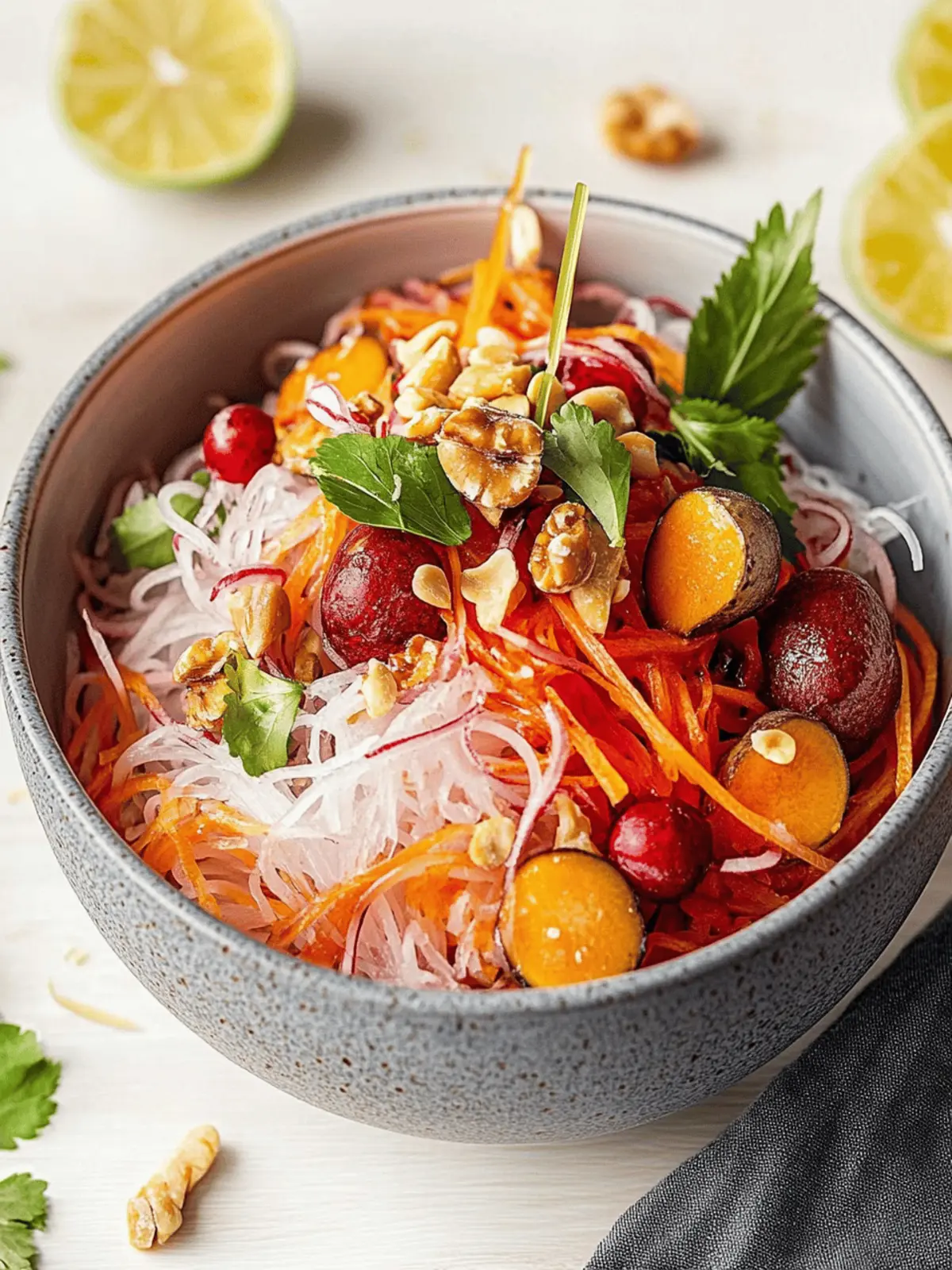 Farbenfroher Glasnudelsalat: Frisch und gesund genießen 4 Farbenfroher Glasnudelsalat