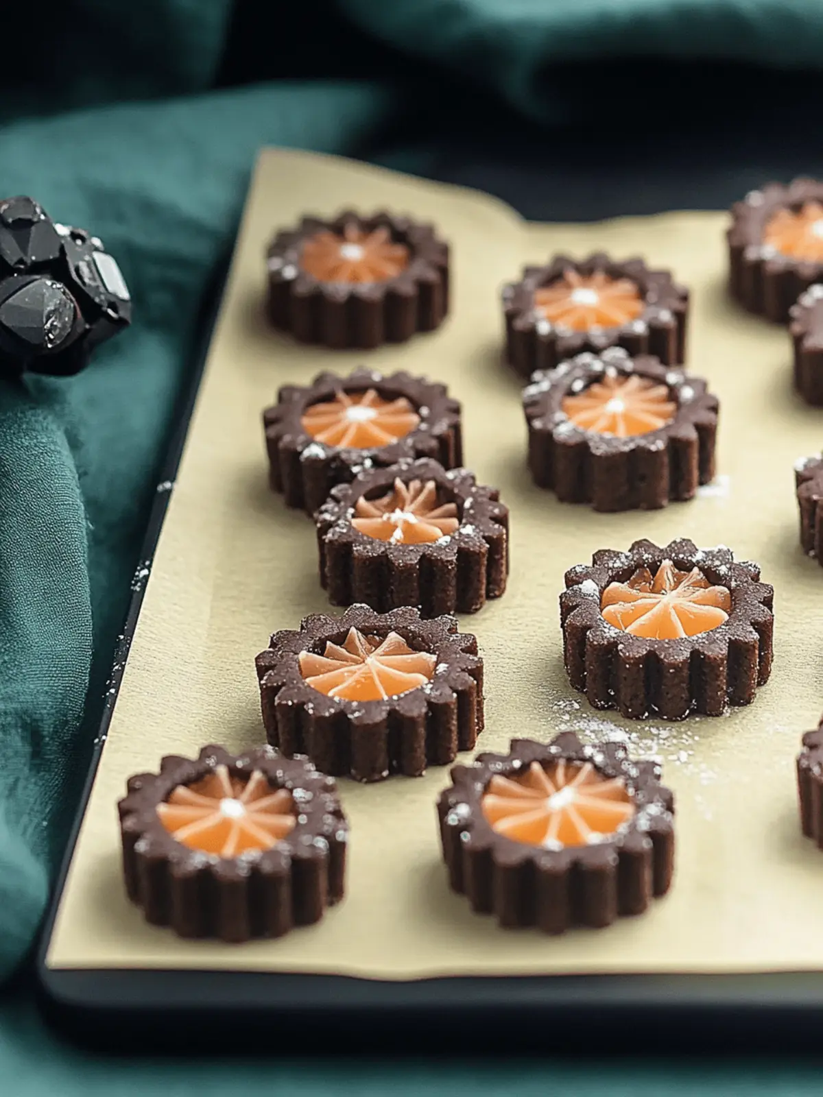 Schokoladen Spitzbuben mit gesalzenem Karamell genießen 3 Schokoladen Spitzbuben mit gesalzenem Karamell