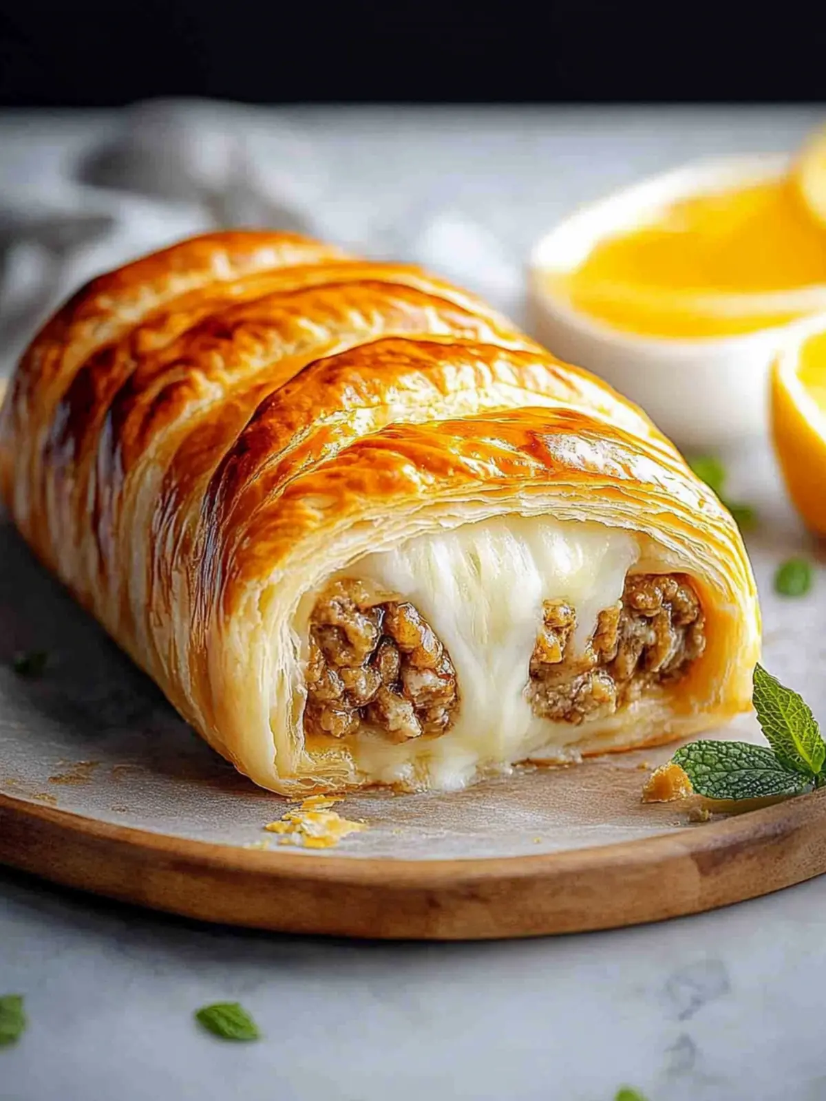 Hackfleischkäseblätterteigrolle für Zuhause genießen 4 Hackfleischkäseblätterteigrolle