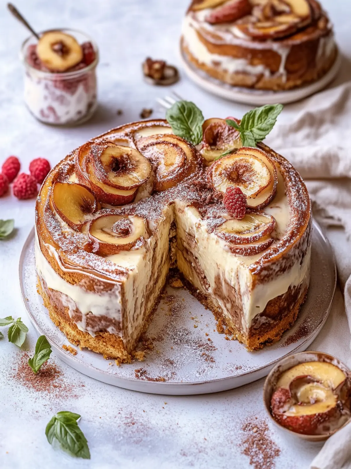Zimtschnecken-Käsekuchen für Gemütliche Abende 4 Zimtschnecken-Käsekuchen