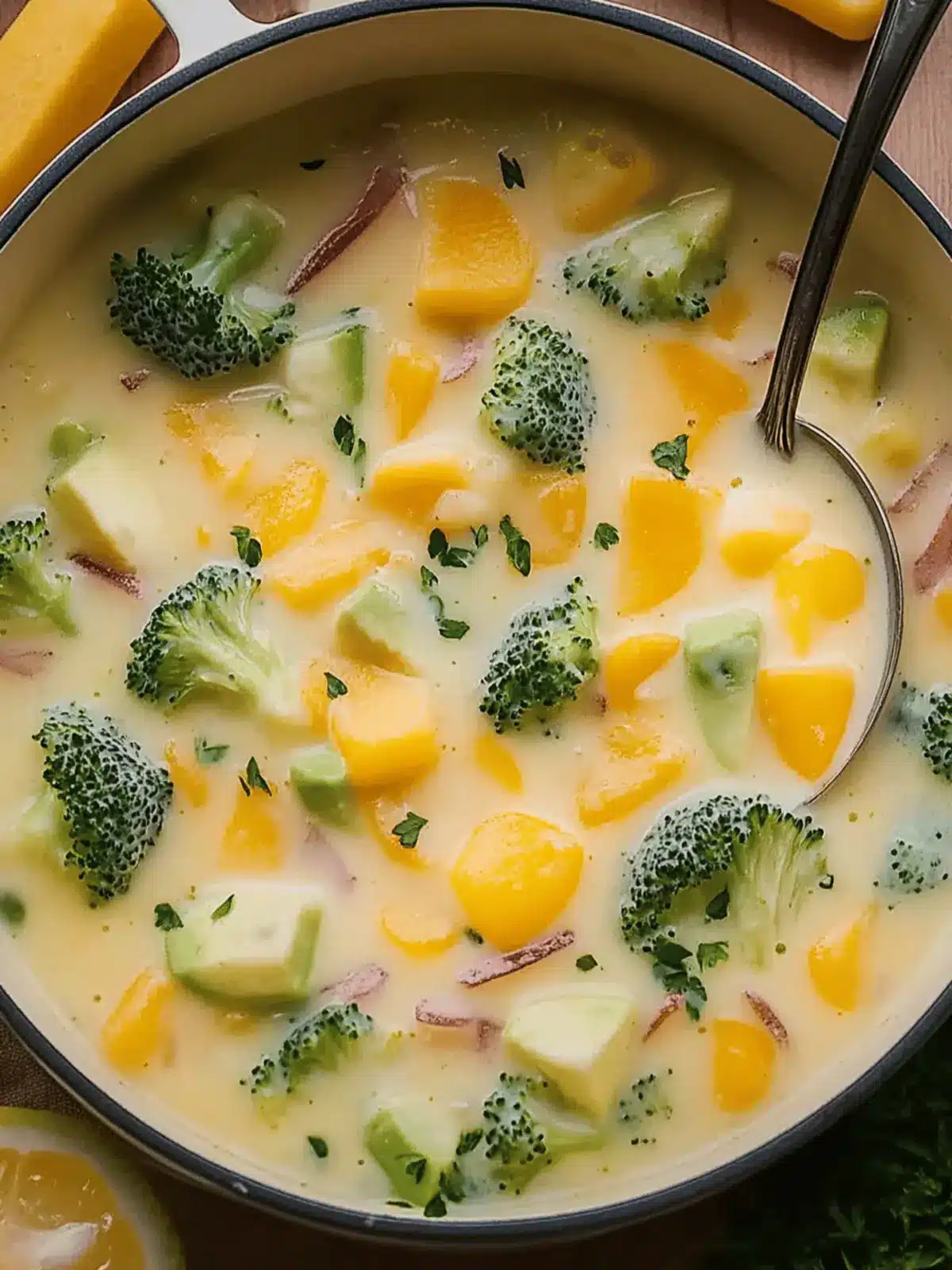 Leckere Brokkolisuppe mit Käse und Kartoffeln genießen 3 Leckere Brokkolisuppe mit Käse und Kartoffeln