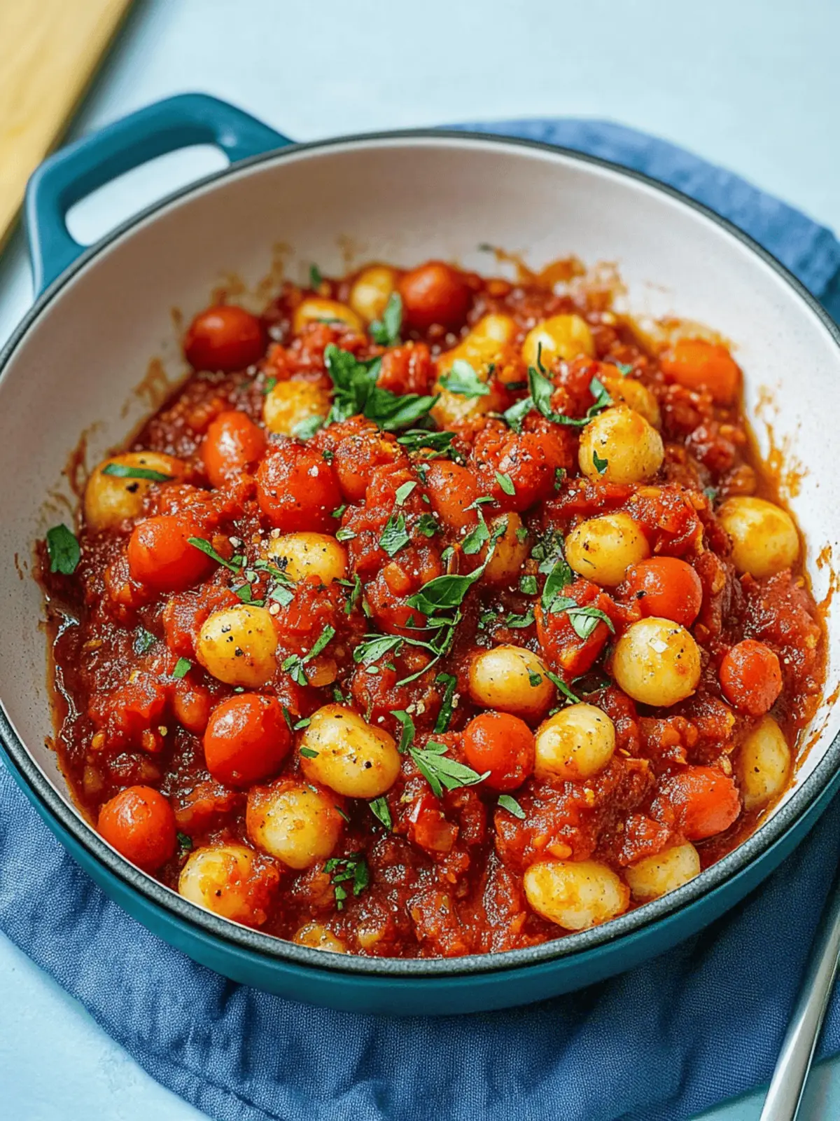 20 Minuten Gnocchi-Pfanne in Tomatensauce genießen 4 20 Minuten Gnocchi-Pfanne in Tomatensauce