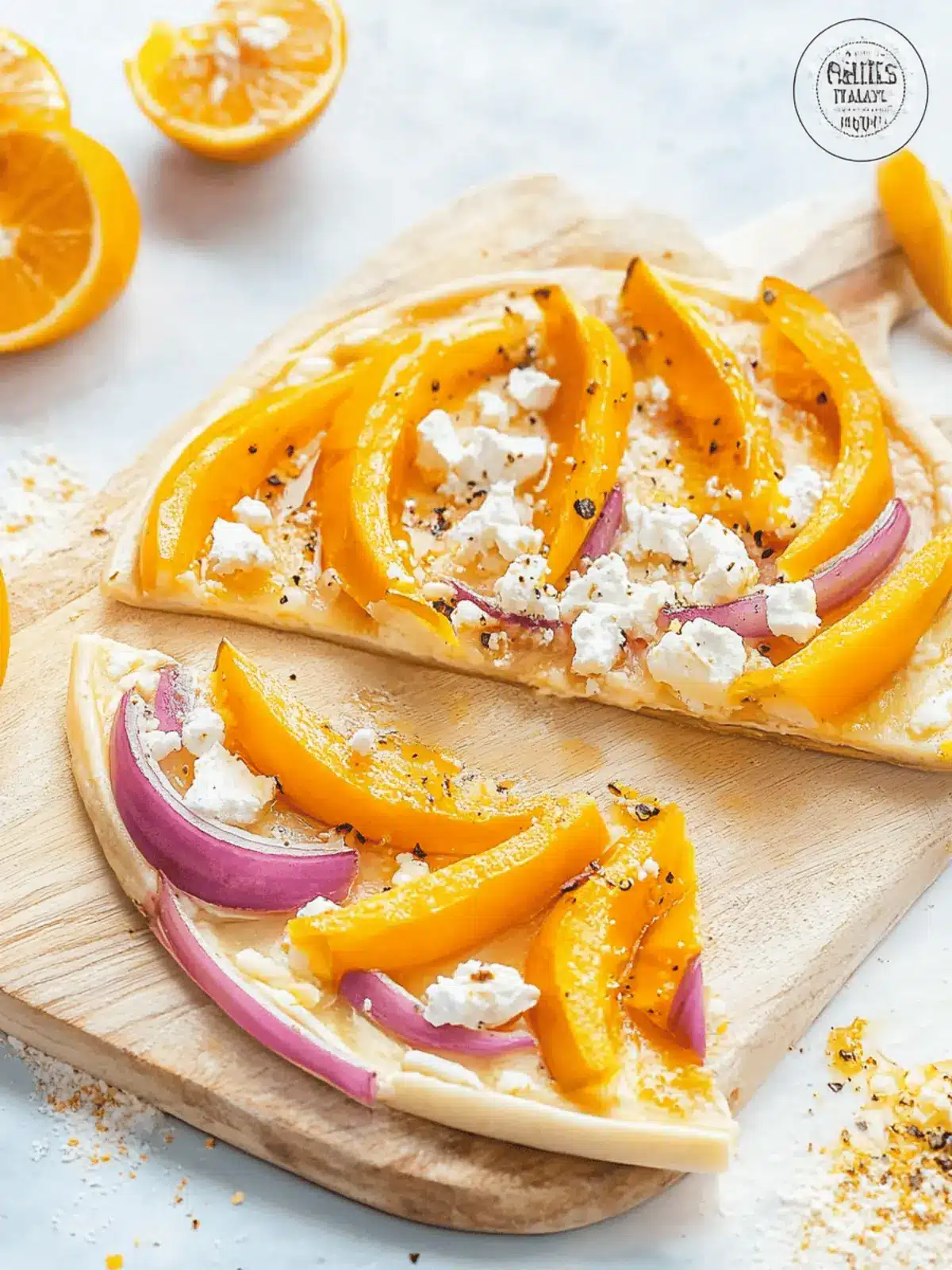 Kürbis-Flammkuchen mit Feta für den perfekten Herbst 3 Kürbis-Flammkuchen mit Feta