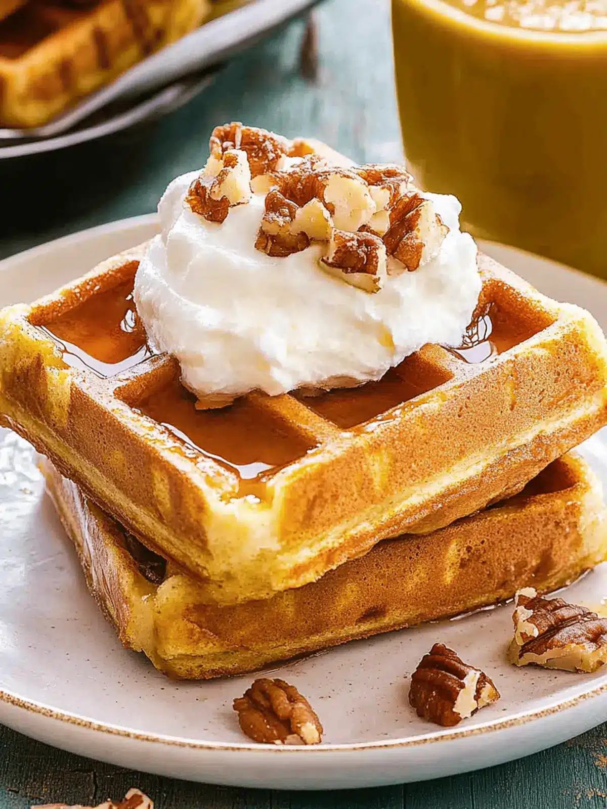 Warme Kürbis Waffeln für gemütliche Herbstfrühstücke 4 Warme Kürbis Waffeln