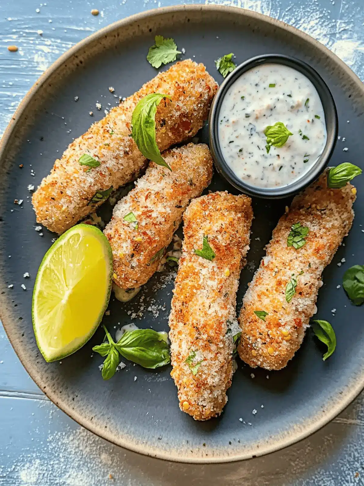 Knusprige gebackene Fischstäbchen für die Familie 2 Knusprige gebackene Fischstäbchen