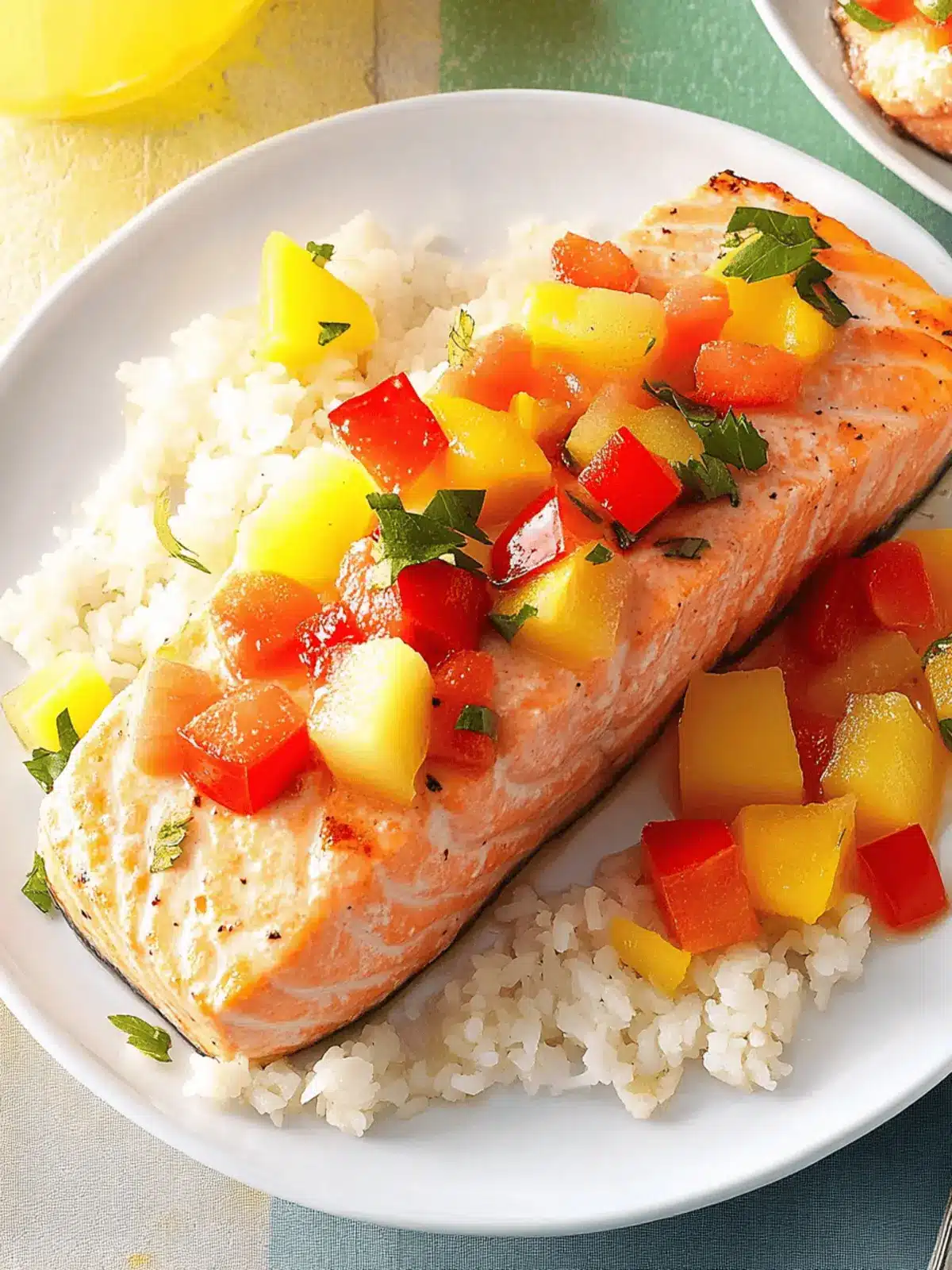 Zitronen-Lachsfilets mit frischer Salsa genießen 2 Zitronen-Lachsfilets mit Salsa