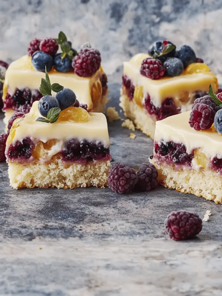 Zitronen-Blaubeer-Poke-Kuchen