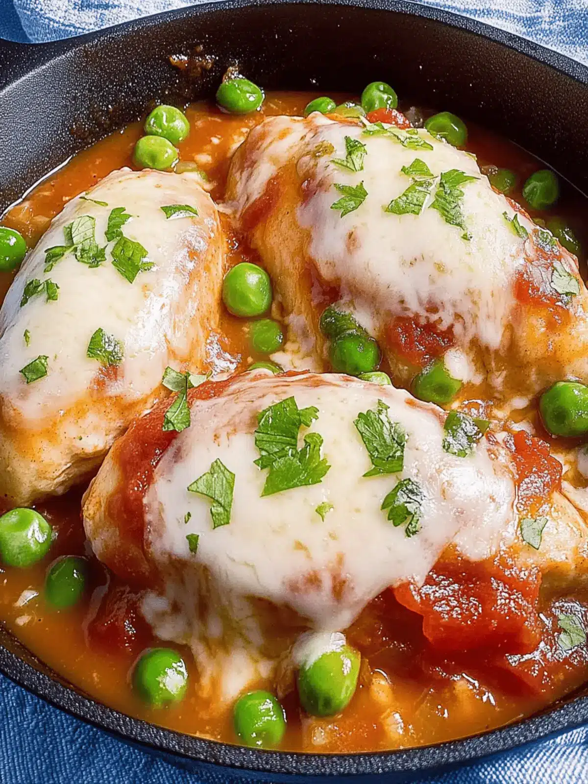 Saftiges Mozzarella-Hähnchen in Tomatensauce 4 Juicy Mozzarella Chicken with Tomato Sauce
