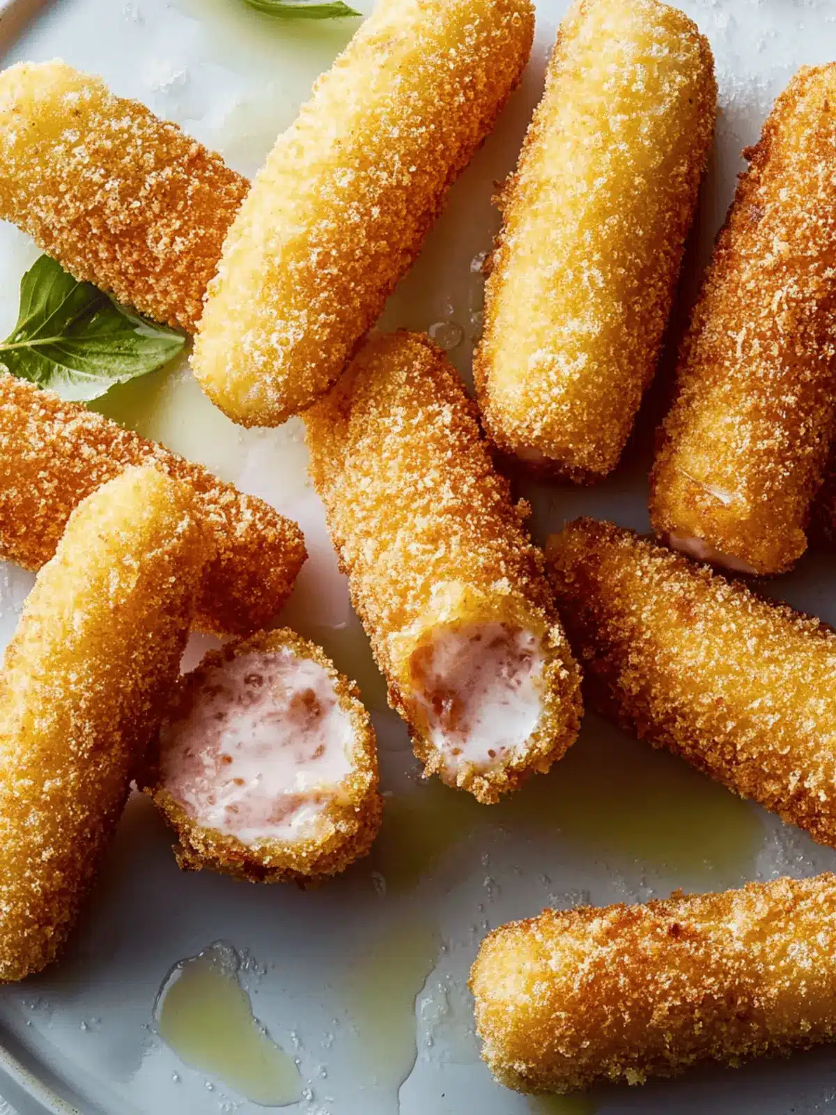 Bratenschinken & Käse Mozzarella Stäbchen Knusprig genießen 3 Bratenschinken & Käse Mozzarella Stäbchen