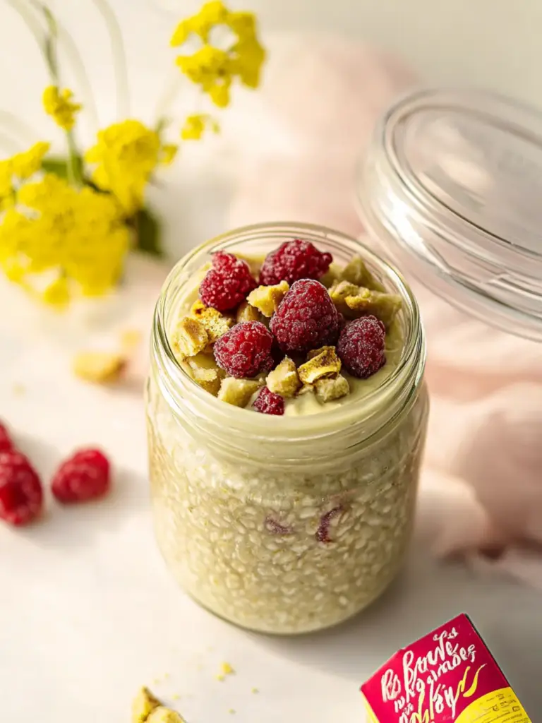 Pistazien Übernacht Haferflocken mit cremigem Genuss