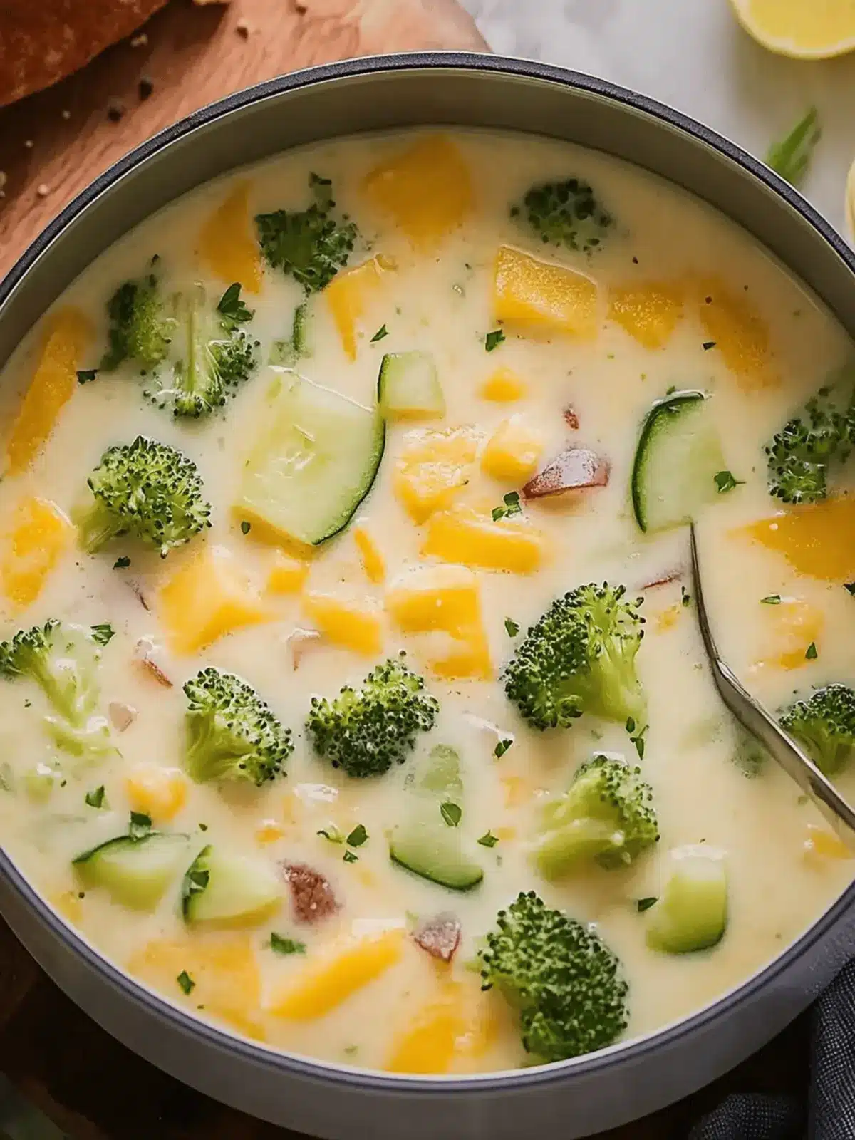 Leckere Brokkolisuppe mit Käse und Kartoffeln genießen 2 Leckere Brokkolisuppe mit Käse und Kartoffeln