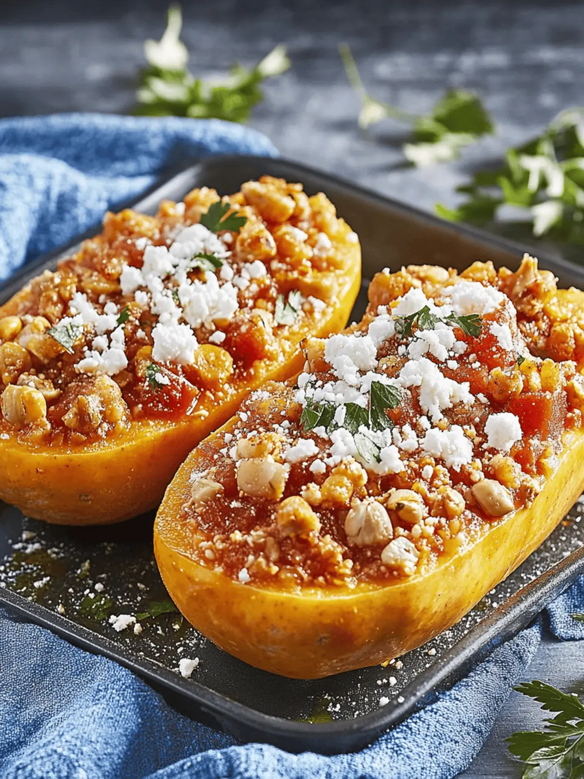 Gefüllter Butternut-Kürbis mit herzhaftem Rindfleisch 2 Gefüllter Butternut-Kürbis