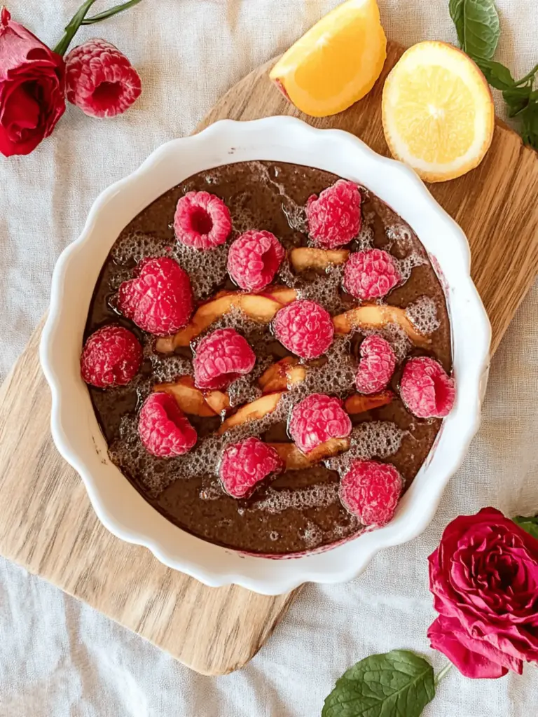 Vegane gebackene Haferflocken mit Himbeeren