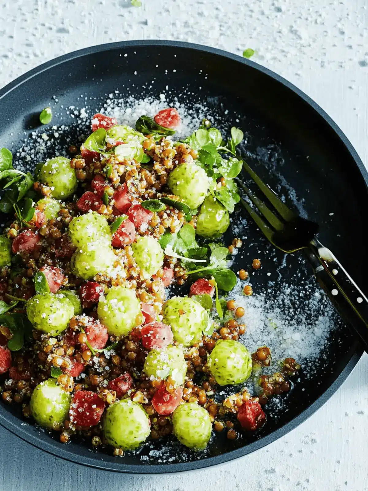 Fried Brussels Sprouts mit Berglinsen für dich! 4 Fried Brussels sprouts with mountain lentils