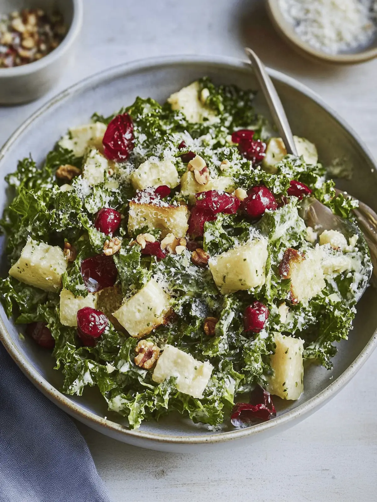 Nussiger Parmesan Houstons Grünkohlsalat für jeden Tag 2 Nussiger Parmesan Houstons Grünkohlsalat