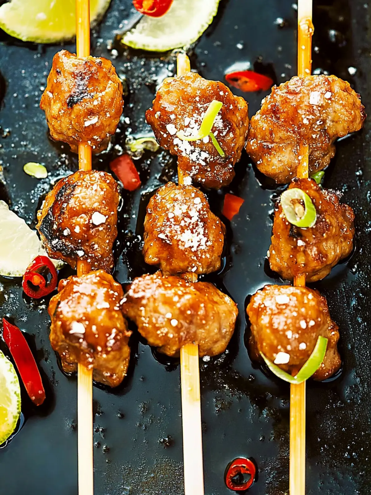 Teriyaki-Spieße mit würziger Honigmarinade 2 Teriyaki-Spieße