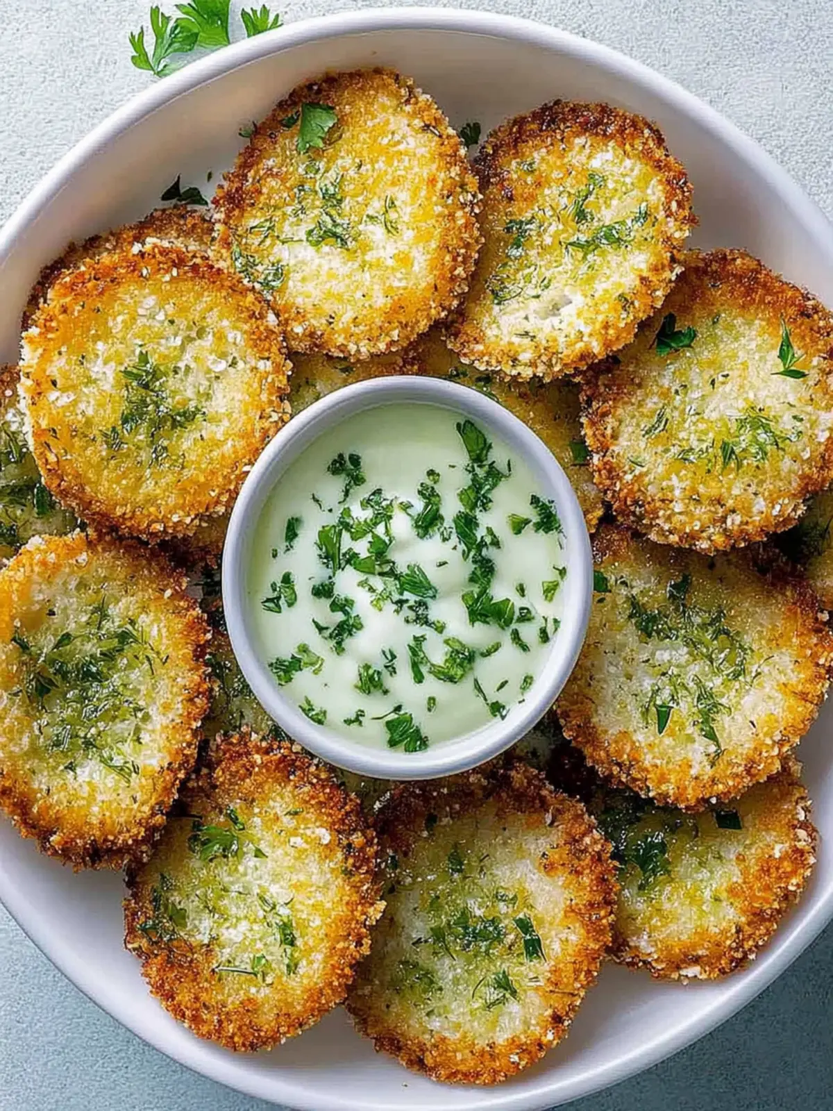 Crispy Airfryer Kohlrabi Schnitzel Kräuter genießen 3 Airfryer Kohlrabi Schnitzel Kräuter