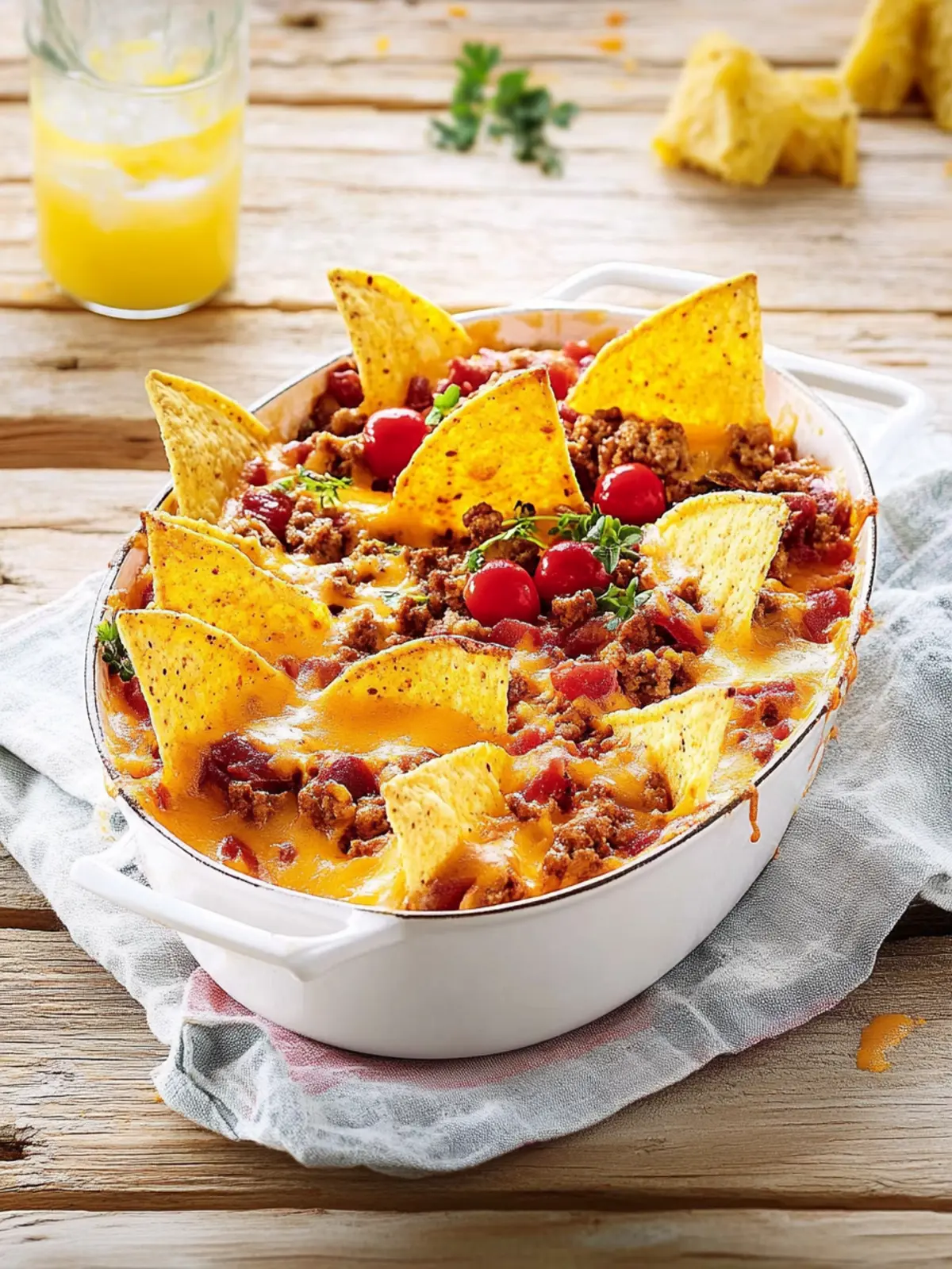 Nacho Auflauf mit Hackfleisch ganz einfach machen 2 Nacho casserole with ground meat