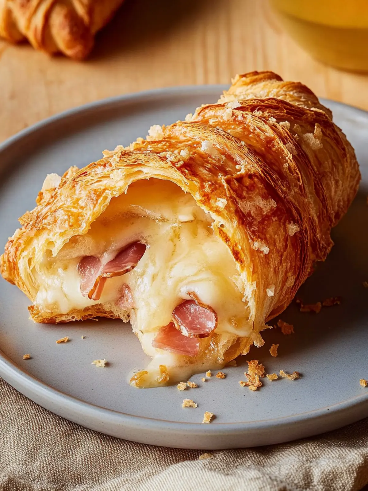Schinken-Käse-Croissants: Schnell und Lecker für Zwischendurch 3 Schinken-Käse-Croissants