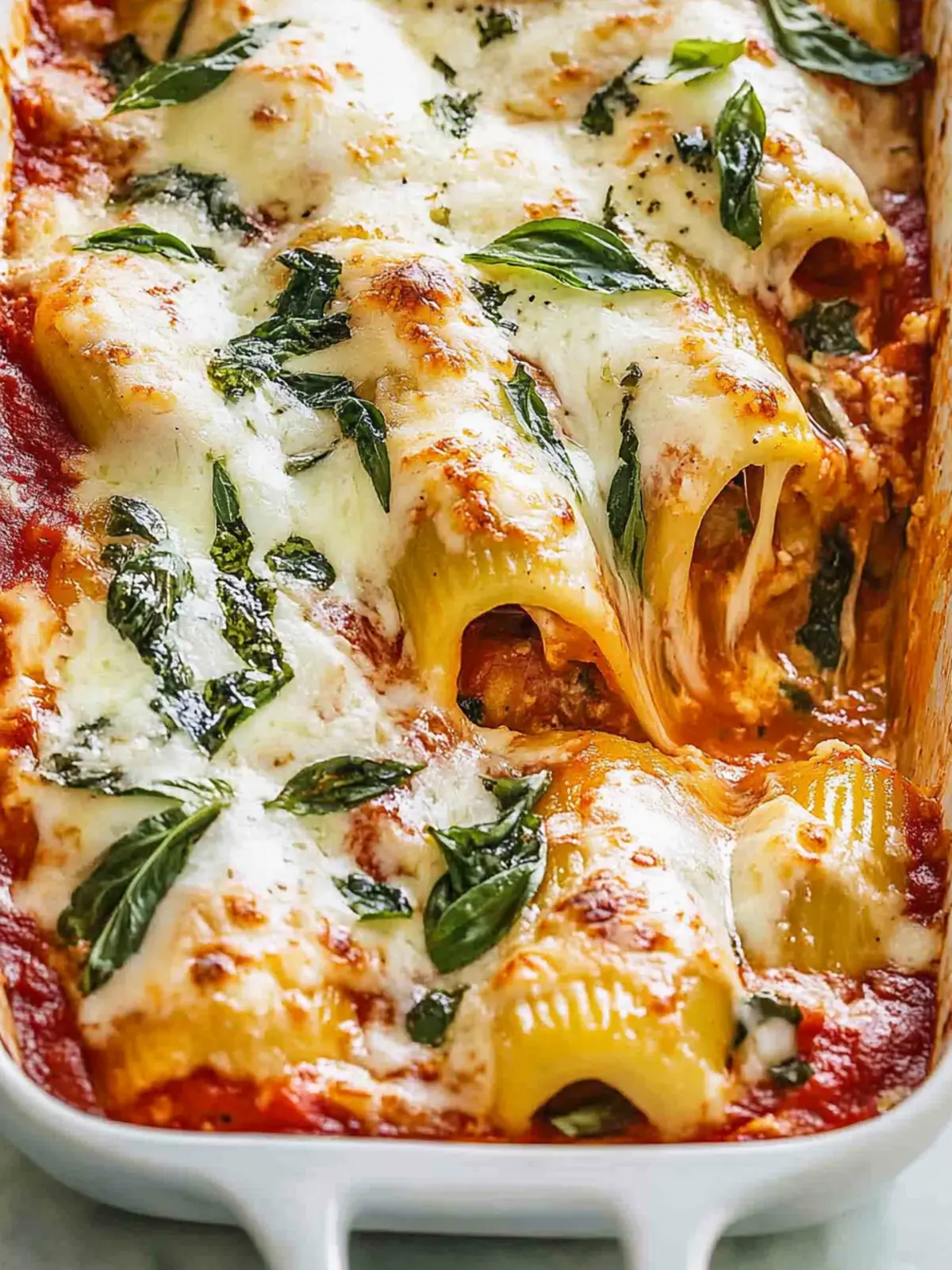 Gefüllte Muscheln mit Spinat und Ricotta 3 gefüllte Muscheln