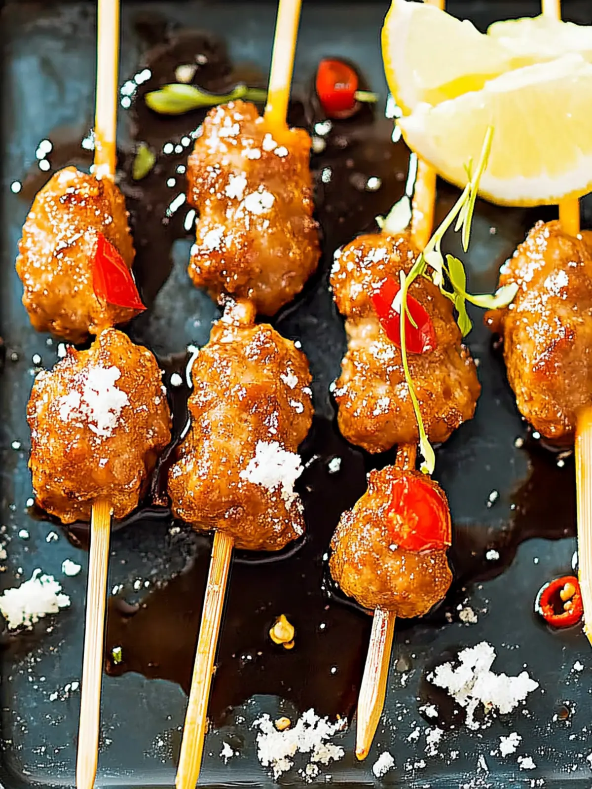 Teriyaki-Spieße mit würziger Honigmarinade 3 Teriyaki-Spieße