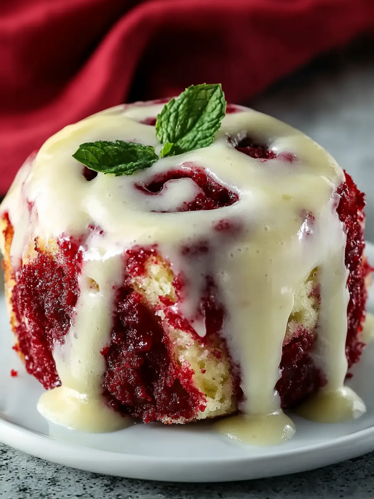 Rote Samt Zimtschnecken mit Creme-Fraiche Frosting 4 Rote Samt Zimtschnecken