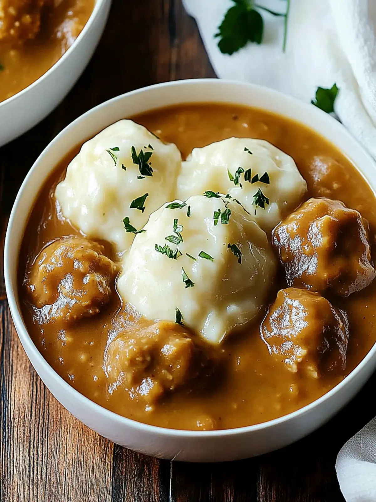 Butterzartes Rahmgulasch mit Serviettenknödel genießen 4 Butterzartes Rahmgulasch Serviettenknödel