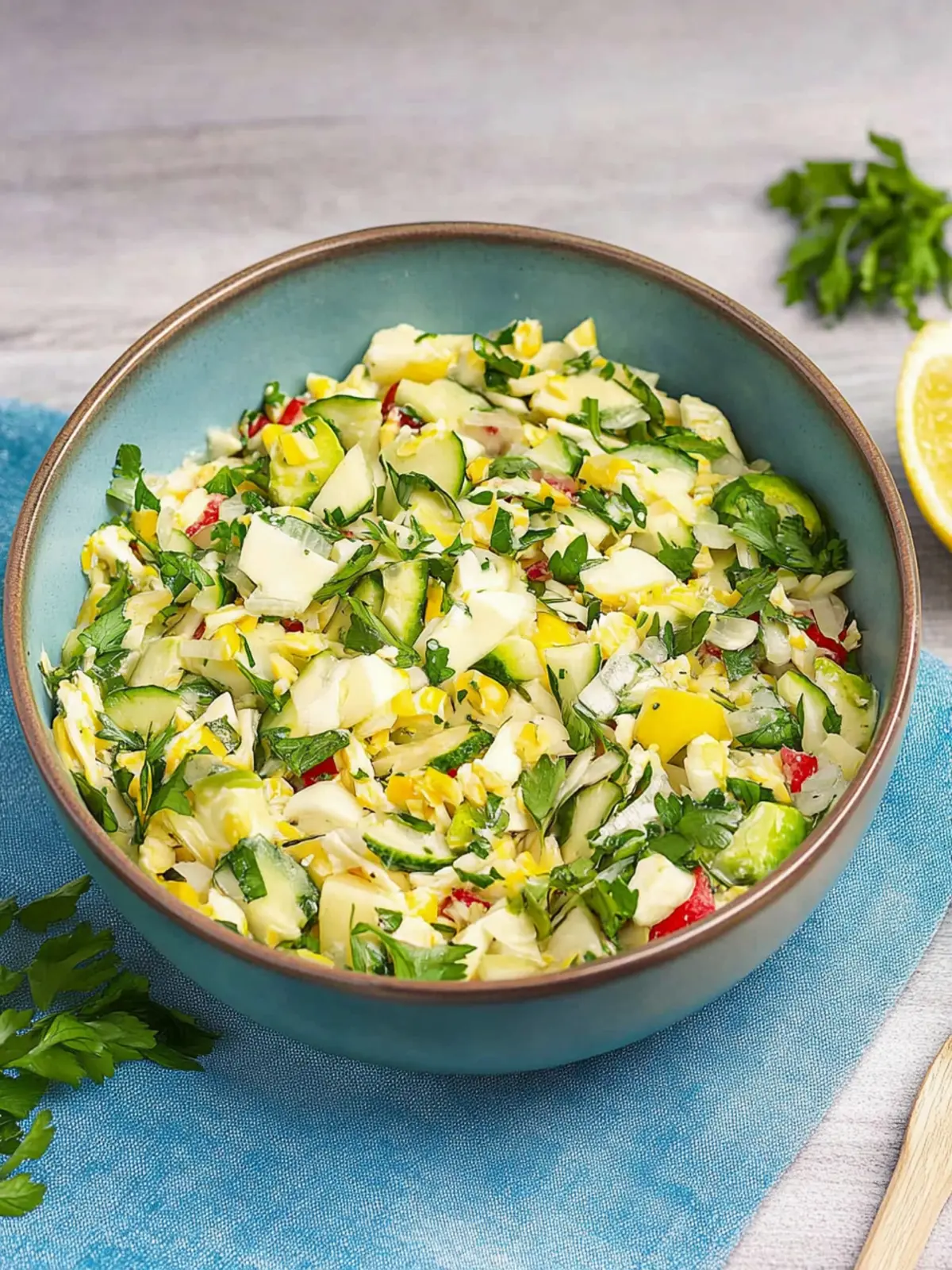 Über-Nacht-Salat mit cremigem Dressing genießen 3 Über-Nacht-Salat mit cremigem Dressing