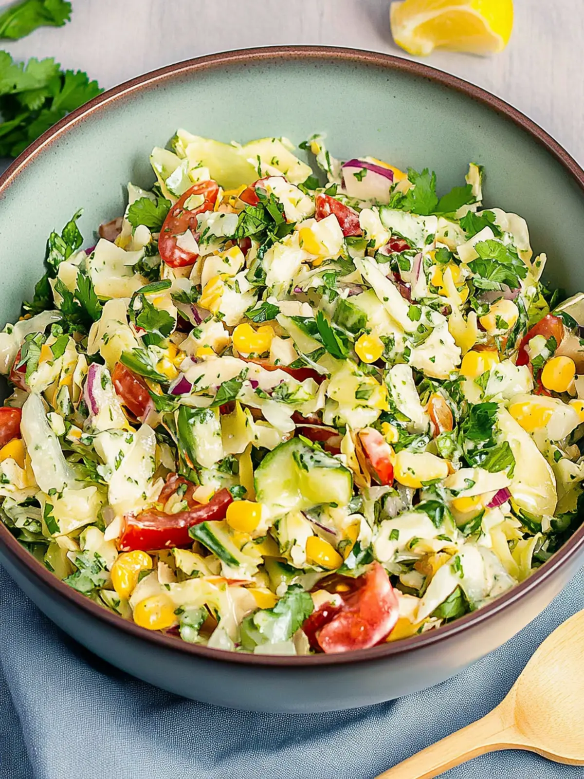 Übernacht-Salat mit cremigem Dressing leicht gemacht 2 Übernacht-Salat mit cremigem Dressing