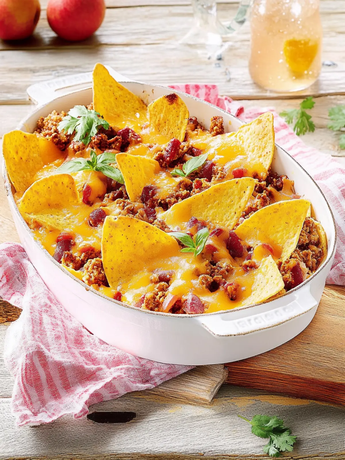 Nacho Auflauf mit Hackfleisch ganz einfach machen 4 Nacho casserole with ground meat