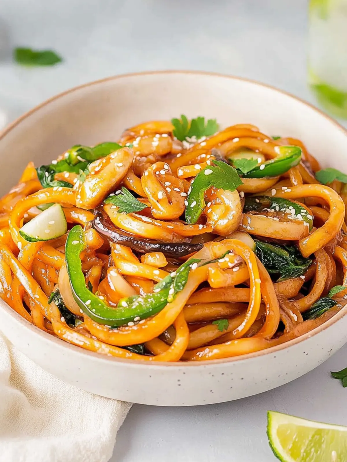 Schnelle Yaki Udon Nudeln mit Hähnchen genießen 5 Yaki Udon Nudeln