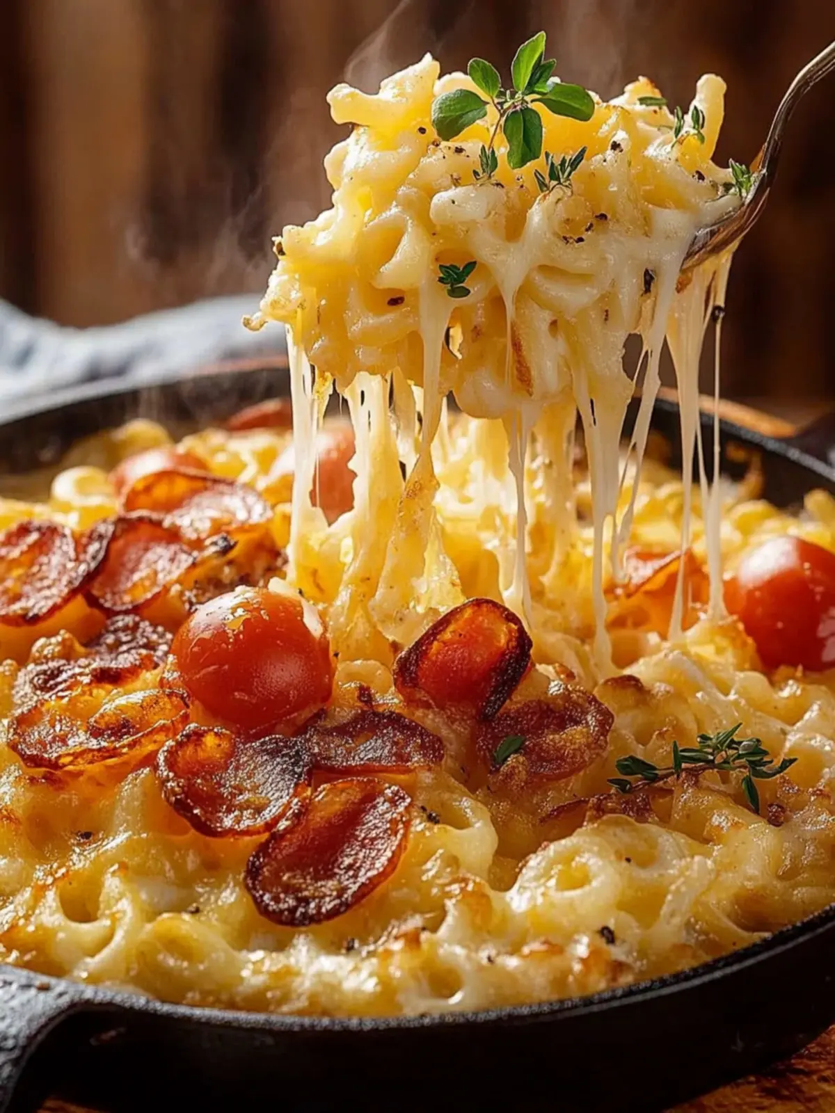 Cremige Käsespätzle mit knusprigen Röstzwiebeln 5 Creamy cheese spaetzle with crispy fried onions