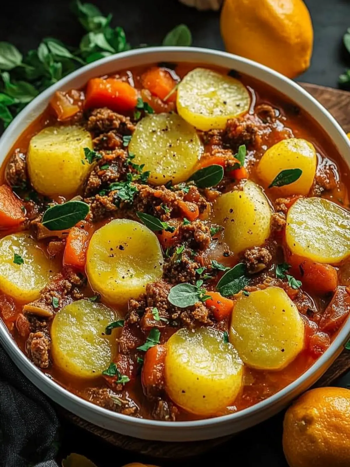 Eintopf mit Hackbällchen und Perlcouscous für jeden Tag 5 Eintopf mit Hackbällchen und Perlcouscous