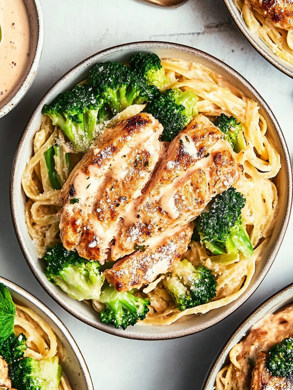 Low Calorie Hähnchen Alfredo