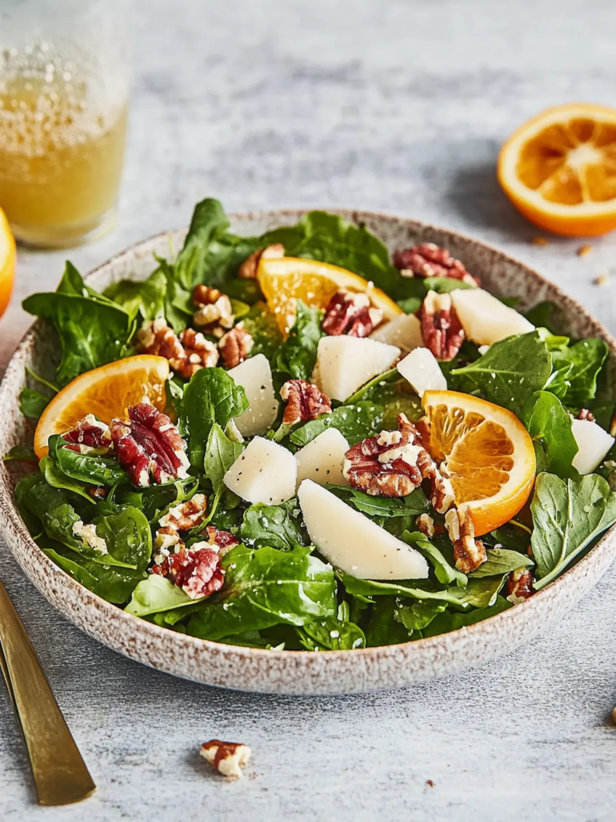 Frischer Wintersalat mit Feldsalat und Orangen 3 Wintersalat