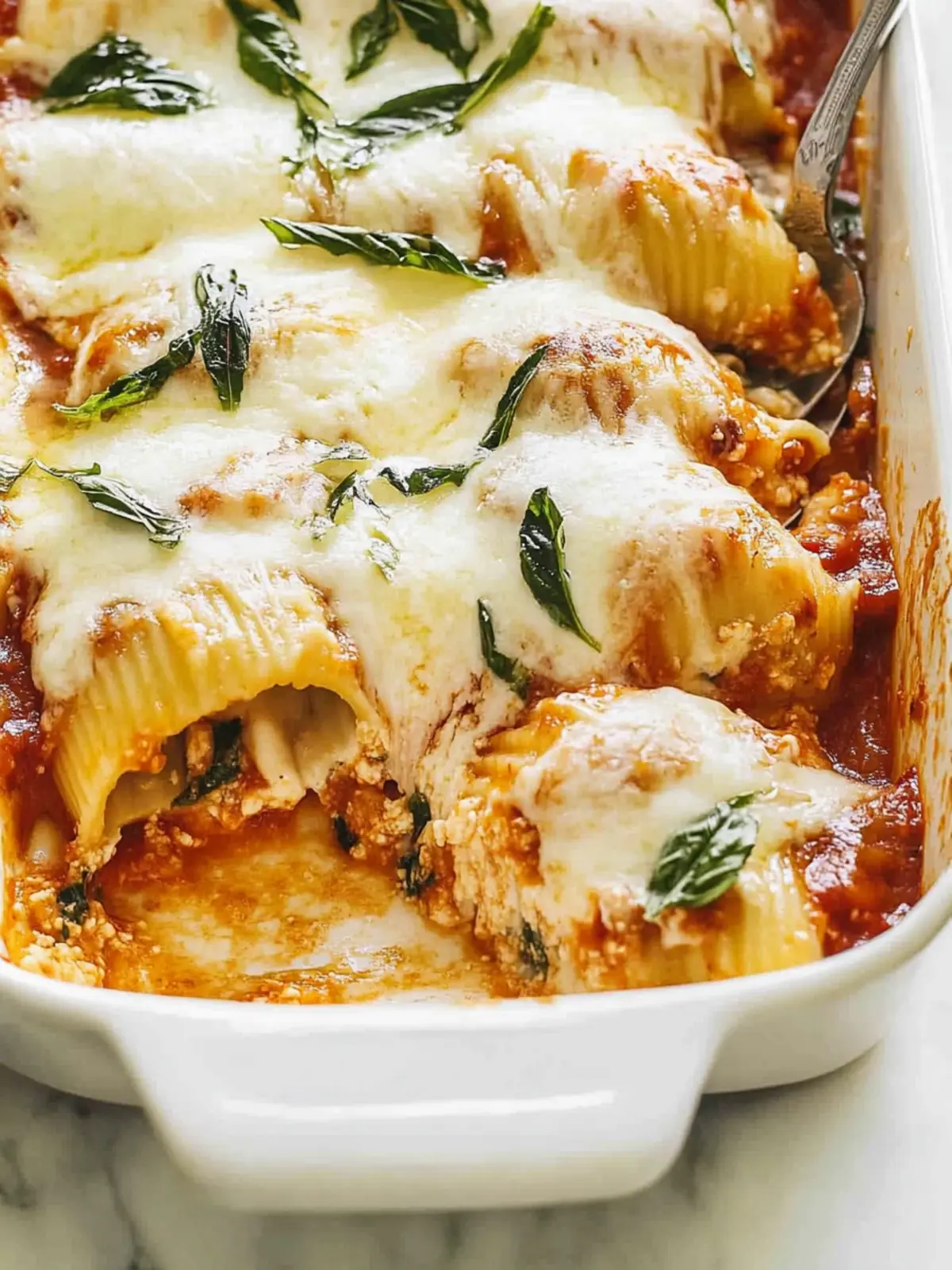 Gefüllte Muscheln mit Spinat und Ricotta 4 gefüllte Muscheln