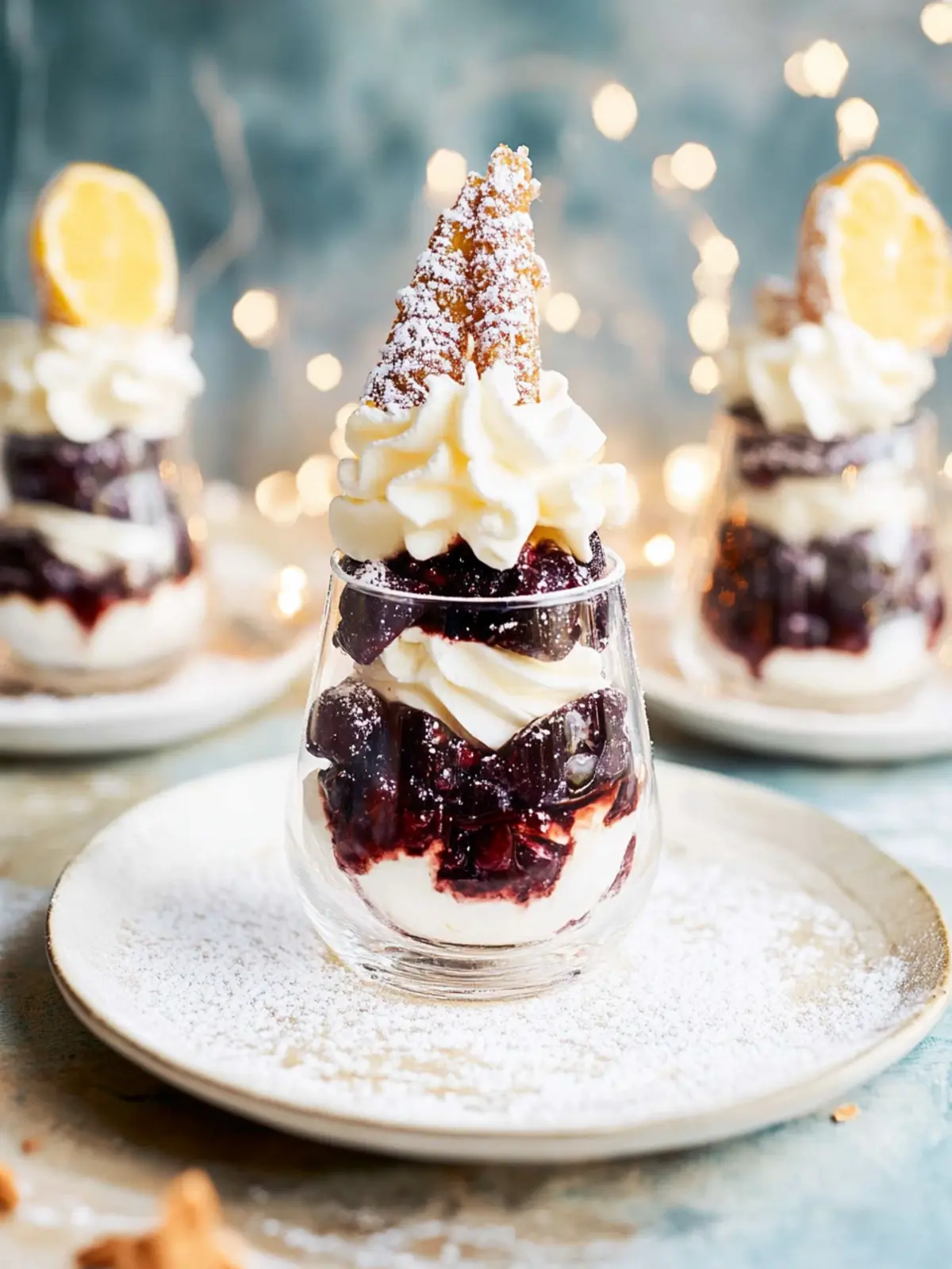 Schichtdessert – Wintertraum mit weißer Creme und Beeren