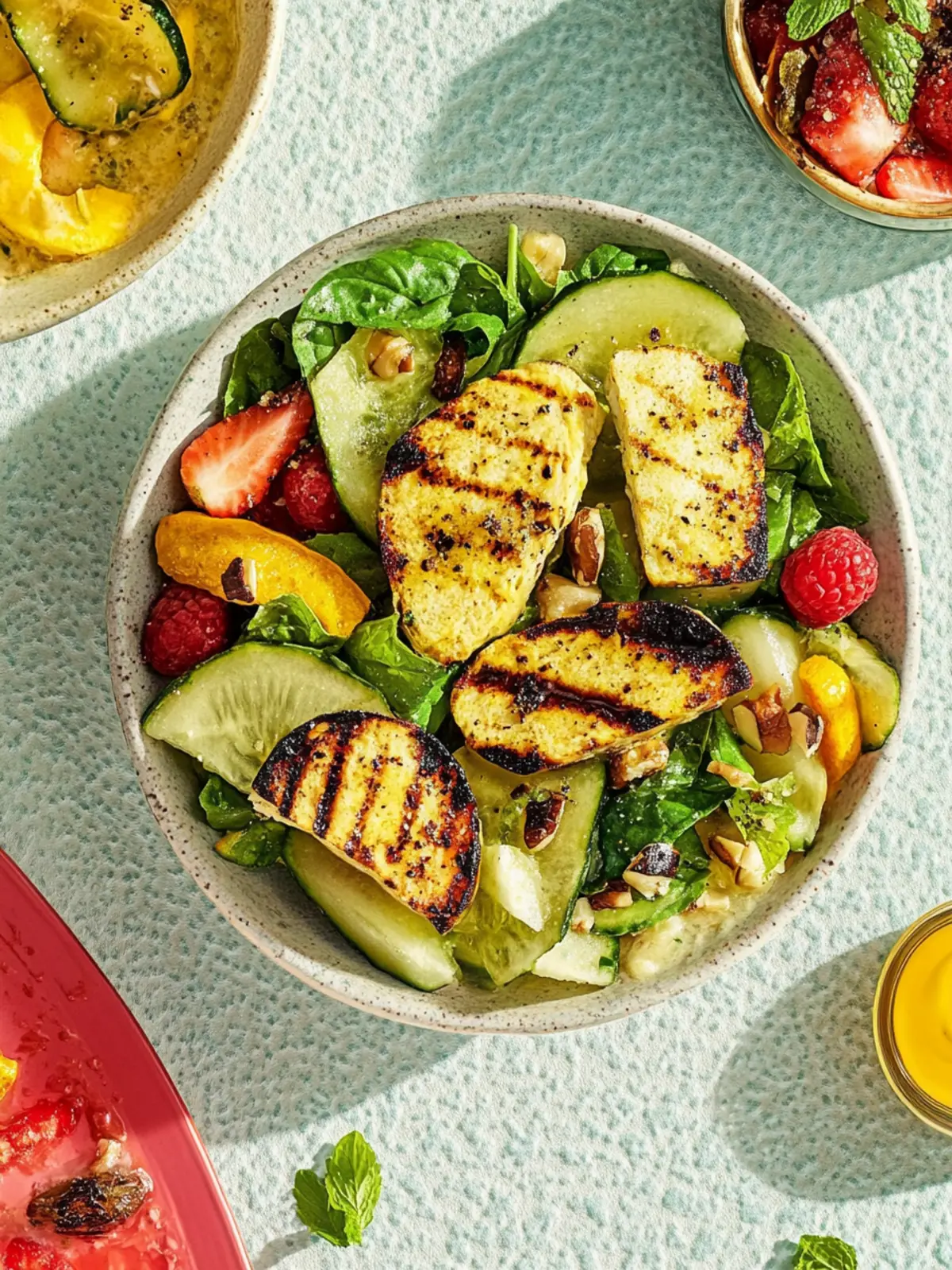 Halloumi Granatapfel Salat für Gesundheit und Genuss 2 Halloumi Granatapfel Salat