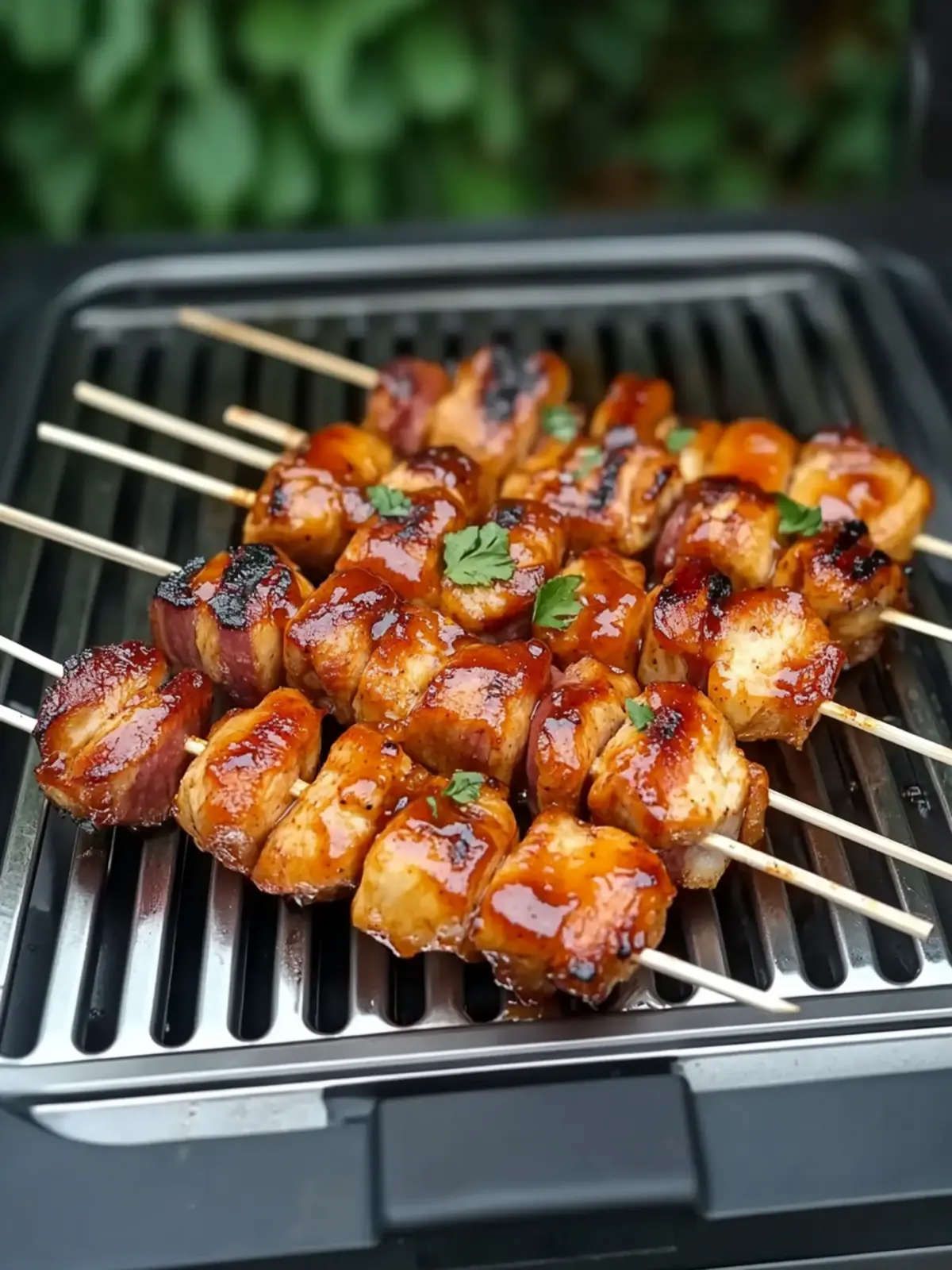 Gegrillte Honig-BBQ-Bacon-Hühnchen-Spieße einfach gemacht 3 Gegrillte Honig-BBQ-Bacon-Hühnchen-Spieße