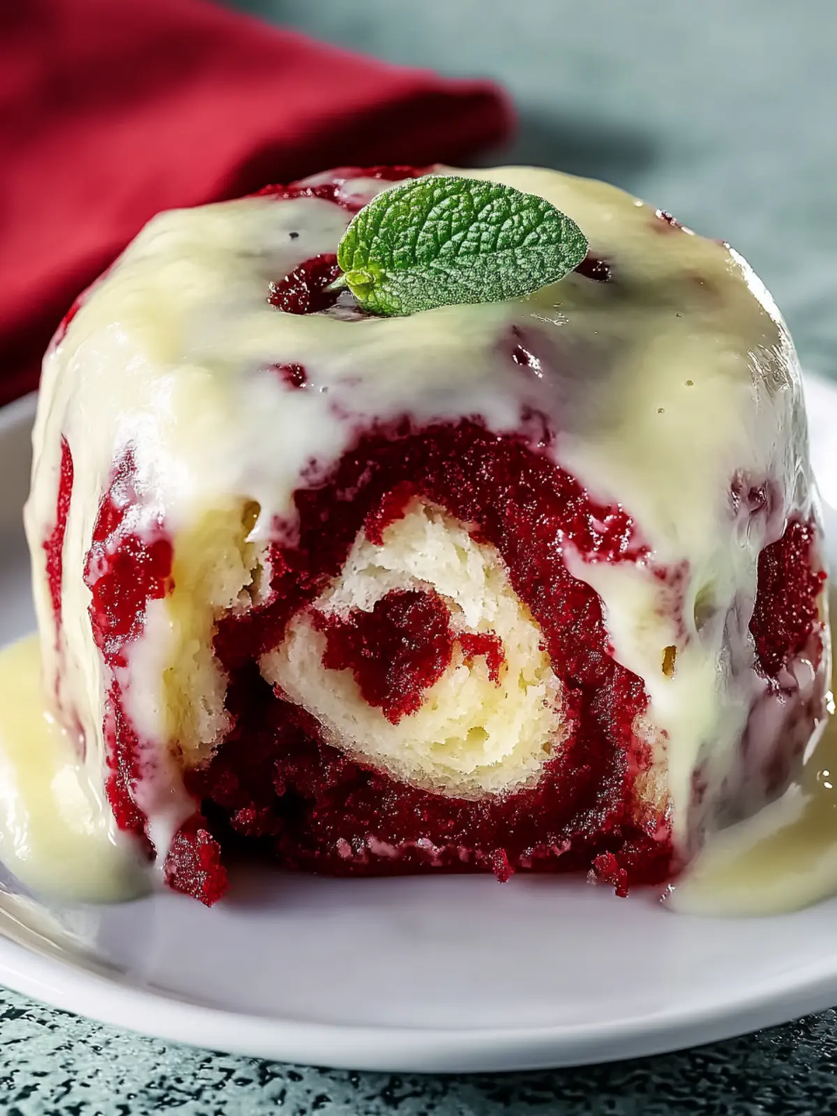 Rote Samt Zimtschnecken mit Creme-Fraiche Frosting 3 Rote Samt Zimtschnecken